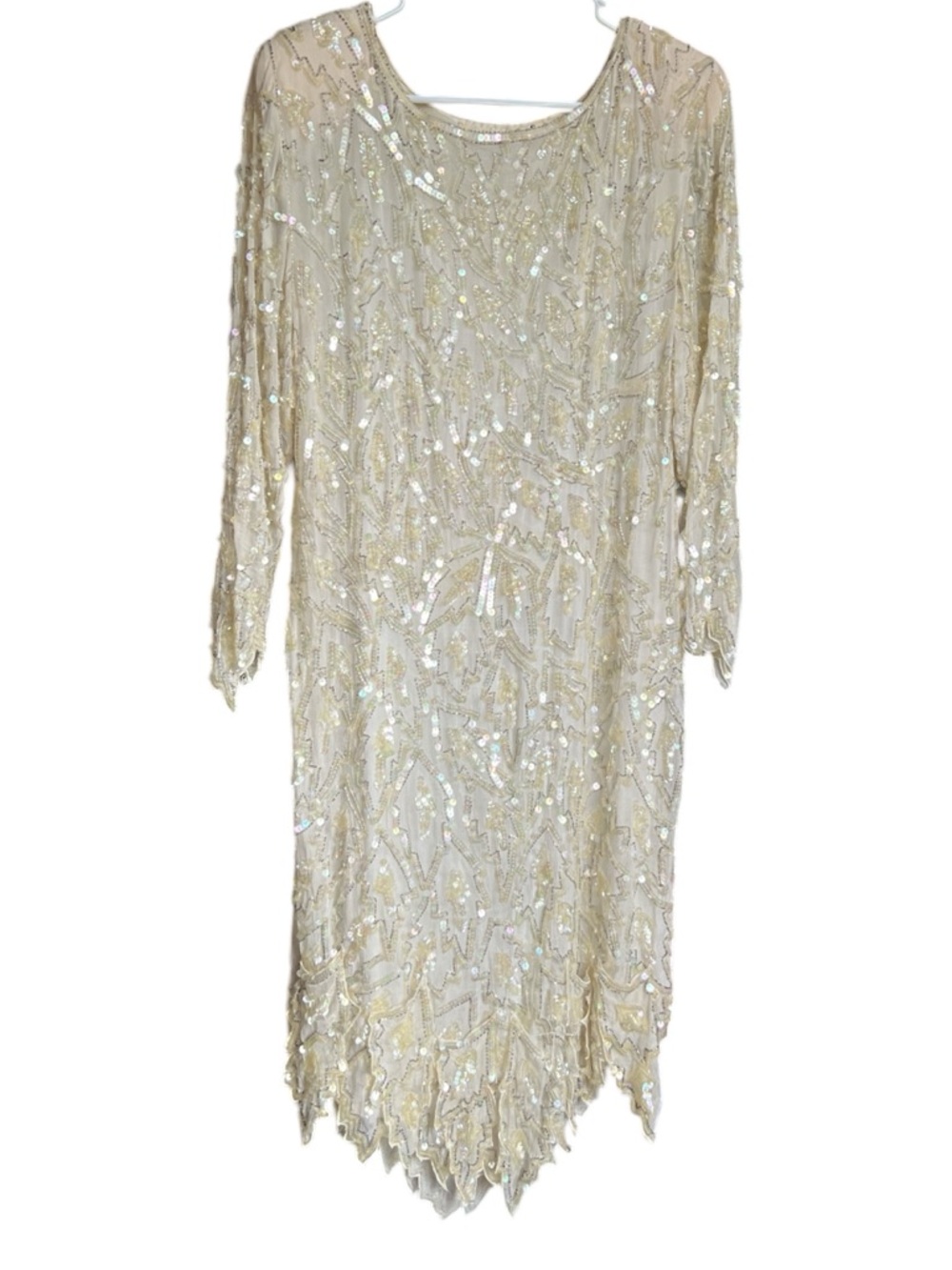1980’s Vtg honey beaded silk sequin dress 100% silk size small - Picture 2 of 8